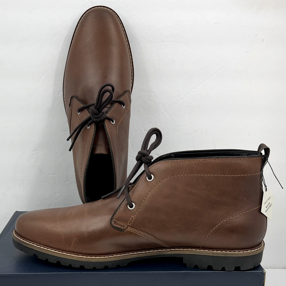 COLE HAAN MEN’S MIDLAND LUG CHUKKA BOOTS, CHOCOLATE SEQUOIA COLOR, SIZE 11.5 M